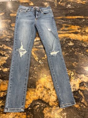 Distressed jeans